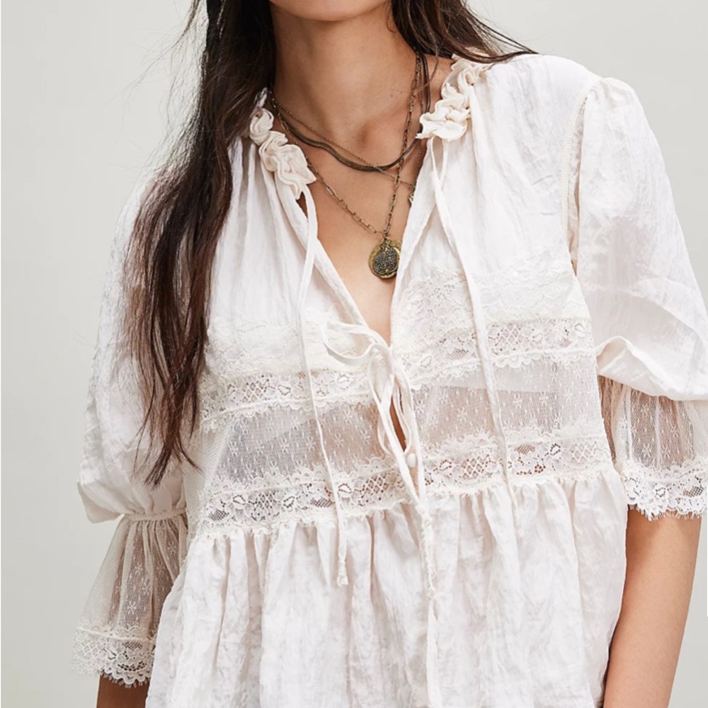 Free People forever young Peasant Blouse - Picture 3 of 6